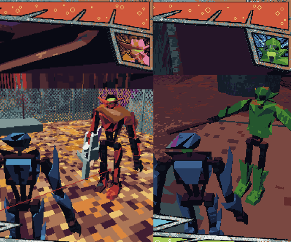 character designs and portraits - brickbot beatdown